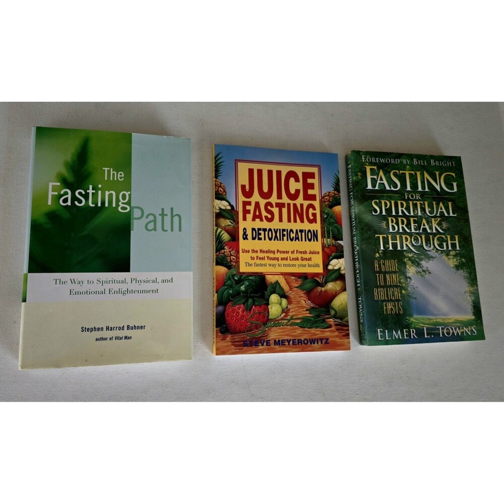 3 Fasting Books Juice Fasting & Detox, Fasting for Spiritual Break Through, Path